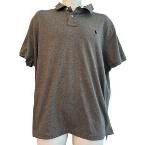 POLO Ralph Lauren Mens XXL Custom Slim Fit Gray Polo Shirt